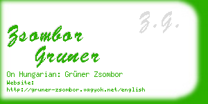 zsombor gruner business card